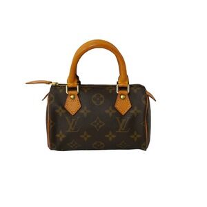 LOUIS VUITTON Speedy Monogram Brown Handbag Leather